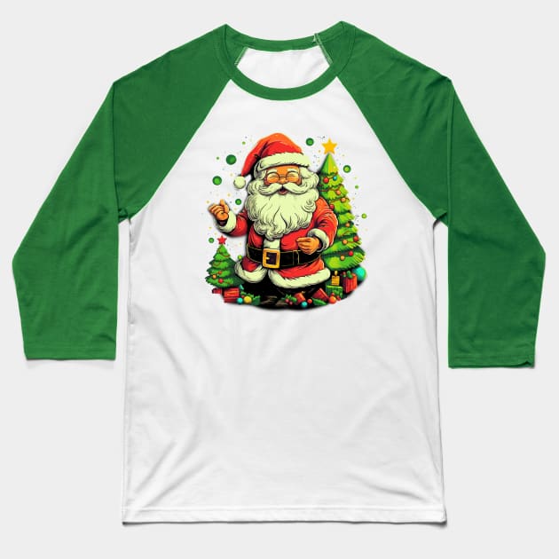 Santa's Festive Delivery Baseball T-Shirt by miskel